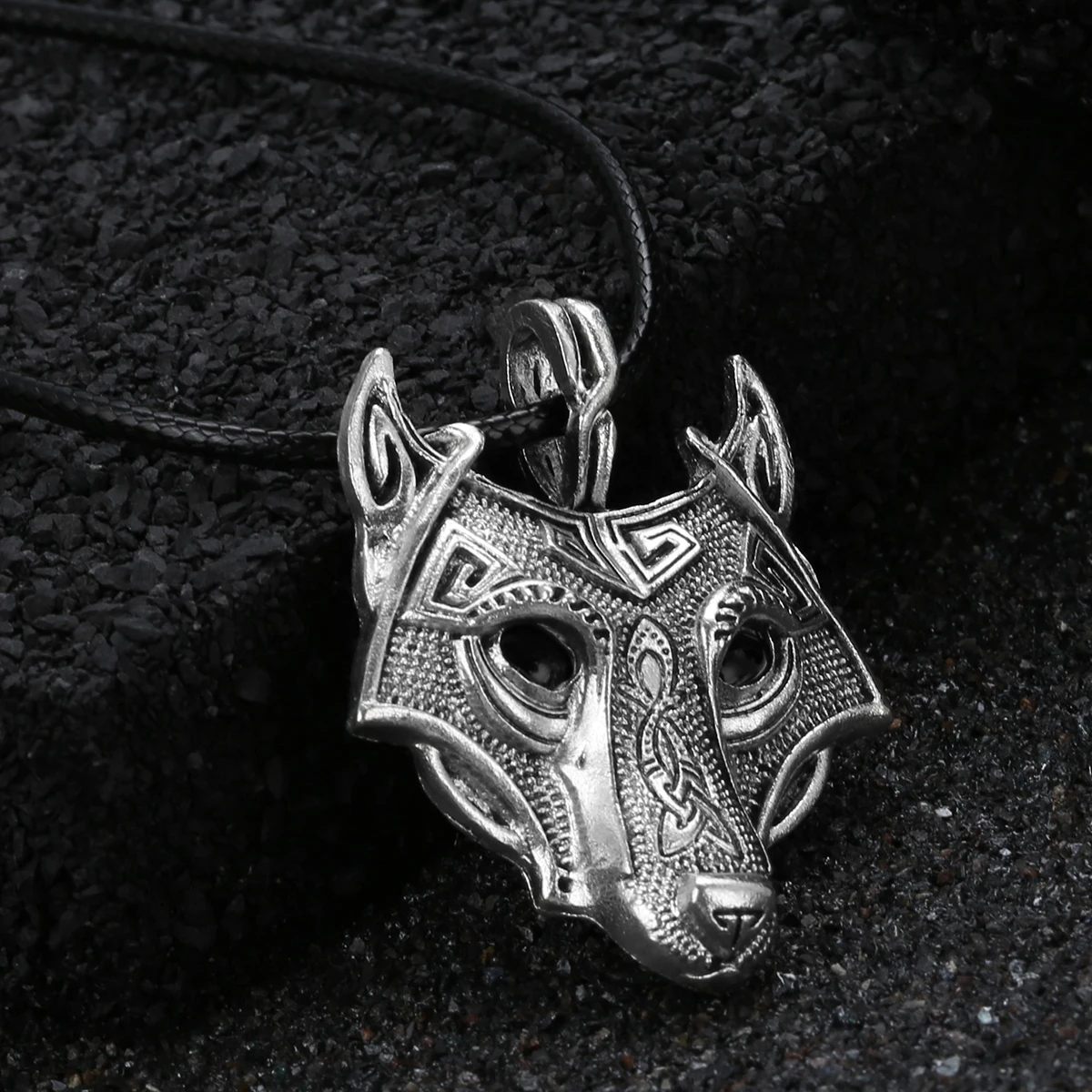 Retro Animal Head Necklaces Shellhard Vintage Mens Boys Wolf  Pendant Necklace Fashion Jewelry Bijoux Erkek kolye