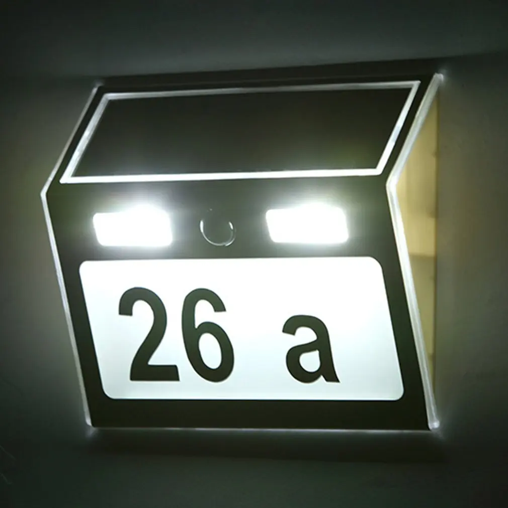 

Polysilicon house number lamp Solar Power LED Light Sign House Hotel Door Address Plaque Number Digits Plate