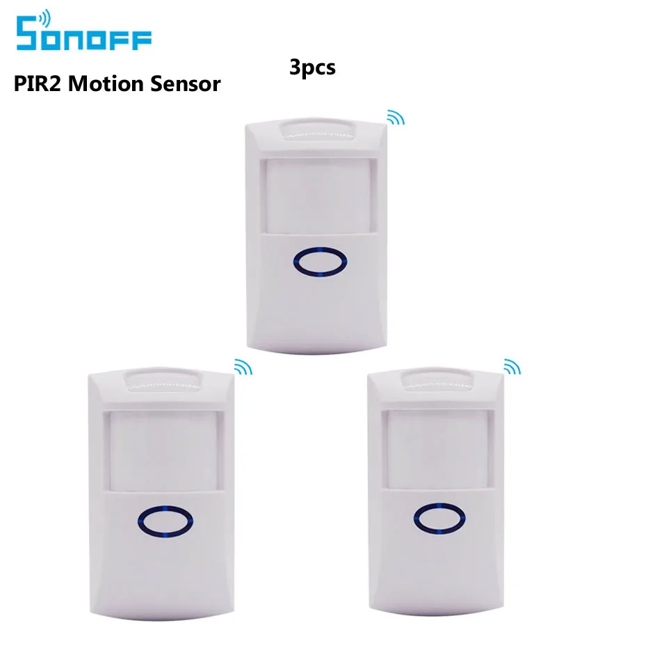 1---3pcs Sonoff PIR2 PIR Wireless Passive Infrared Detector Anti-Theft Alarm Smart Home Security System work with sonoff rf bridge