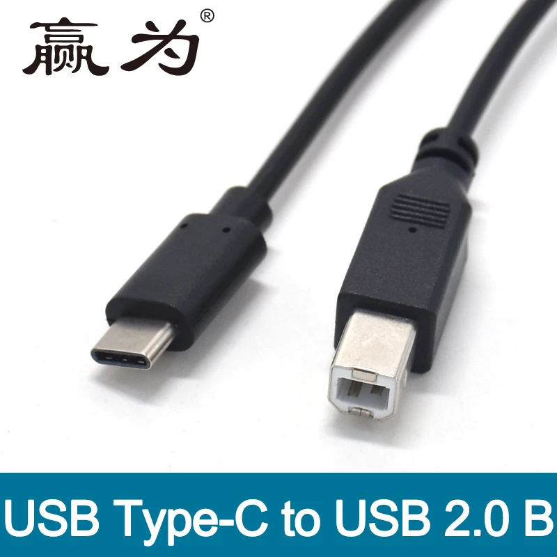 USB 3.1 USB tipo C macho a conector macho a USB 2.0 tipo B macho cable de  datos para celular teléfono y MacBook y laptop y la impresora|type-c  male|usb 2.0 bdata cable -