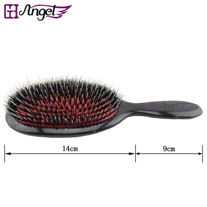 Щетка с натуральной щетиной кабана и овальной подушкой 6 шт.|brush scalp|scalp massage combmassage
