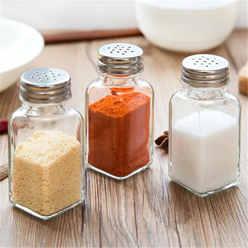 OnnPnnQ Glass Seasoning Bottle Multifunction Kitchen Spice Jar