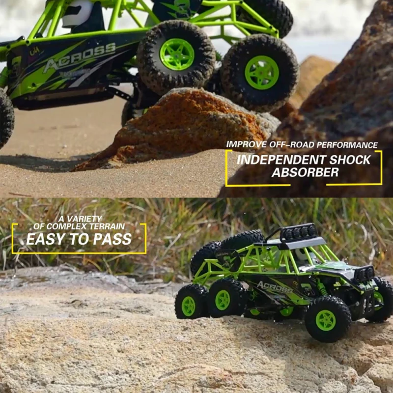 Новое поступление шесть колес Bigfoot RC вездеход 18628 2.4 г 4WD 1:18 дистанционного управления Рок Гусеничный гоночный багги автомобиль игрушки VS 12428