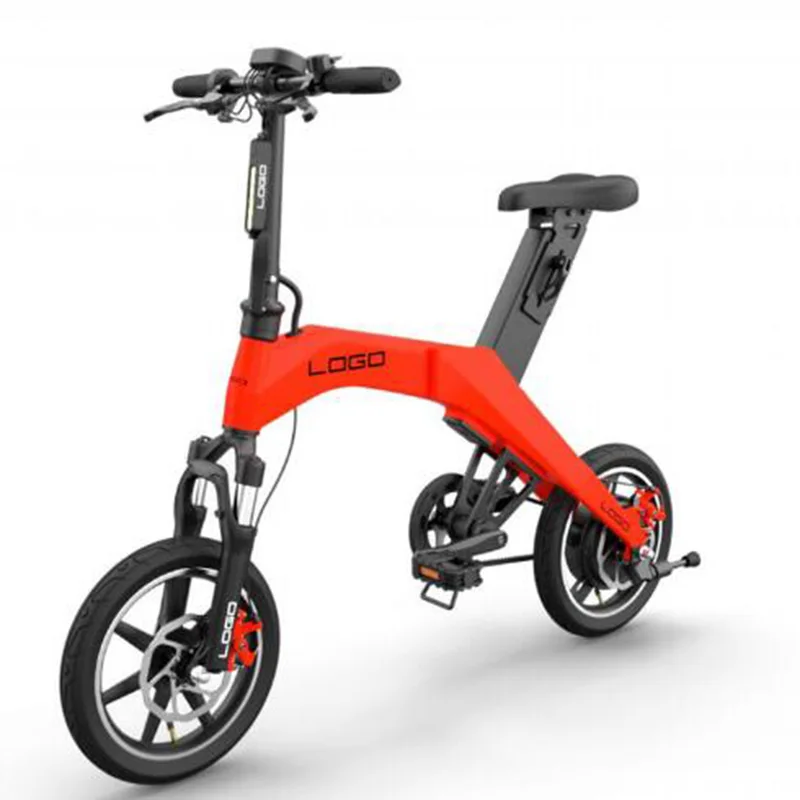 Discount Mini Electric Bike For Adult 12 Inch Two Wheel Electric Bicycle 350W 36V E Bike Foldable Electric Scooter Black/Red/Orange 1