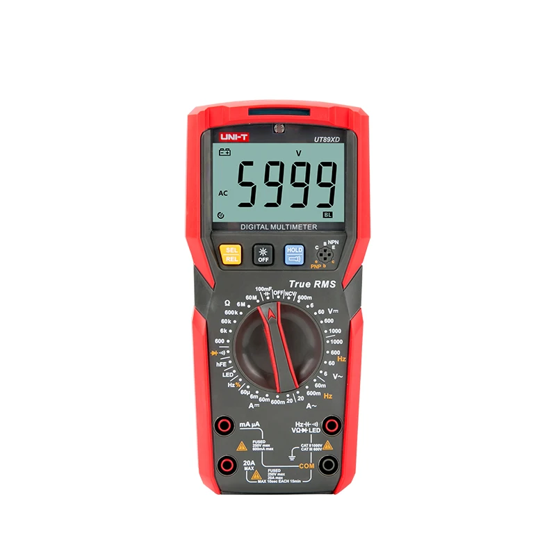 Kopen UNI T UT89X UT89XD True Rms Professionele Digitale Multimeter Tester Ncv 20A Stroom Ac Dc Voltmeter Capaciteit Resistance Tester