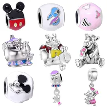 1 шт чайник Микки Маус Сделай Сам бусины и украшения маркировка Подходит Pandora браслет EL018