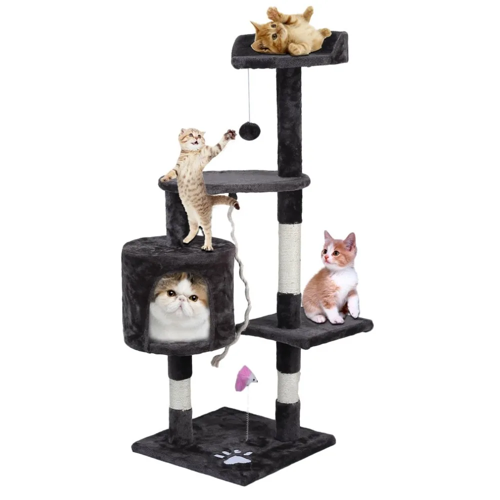 112CM Height Cat Tree Tower Condo Scratcher Posts Climbing Tree Pet Kitten Play Frame House Hammock Protecting Home Furniture 112CM Height Cat Tree Tower Condo Scratcher Posts Climbing Tree Pet Kitten Play Frame House Hammock Protecting Home Furniture