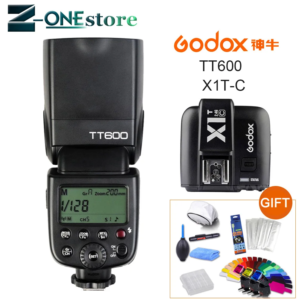 Godox TT600 2 4G Беспроводная вспышка для камеры Speedlite + X1T-CTransmitter TTL беспроводной