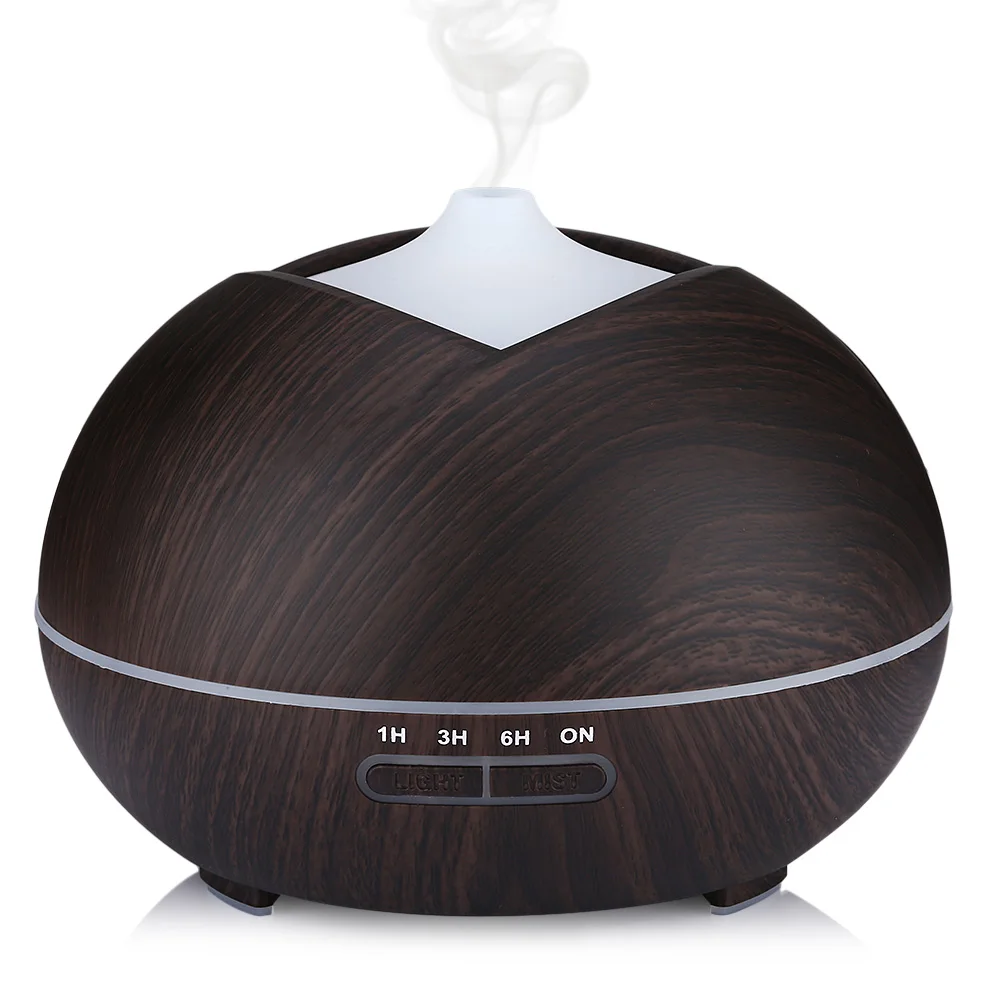 

GD-05A (B) 450ml Essential Oil Diffuser Ultrasonic Wood Grain Humidifier With Colorful LED Light Natural Air Freshener