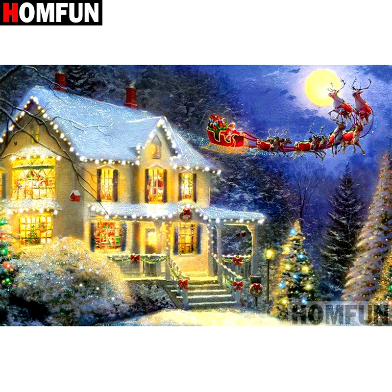 Алмазная 5D картина HOMFUN A09518 сделай сам вышивка крестиком с полными