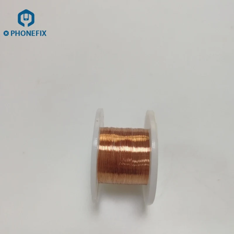 PHONEFIX 0,01 мм 0,02 мм изолированное медное кольцо провода пайки Перемычка провода для материнская плата телефона резист для пайки чип сварочный инструмент для ремонта