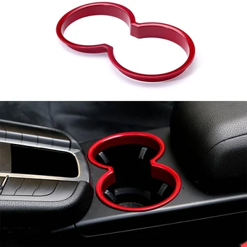 

Chrome ABS Car Cup Holder Decorative Frame Cover Trim For Porsche Macan 2014-2016