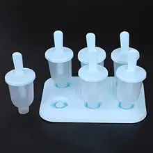 Botique-формы для мороженого BPA-Free Пластиковый самодельный лед формы для крема набор из 6 многоразовых мини-формы для мороженого для йогурта закуски десерты