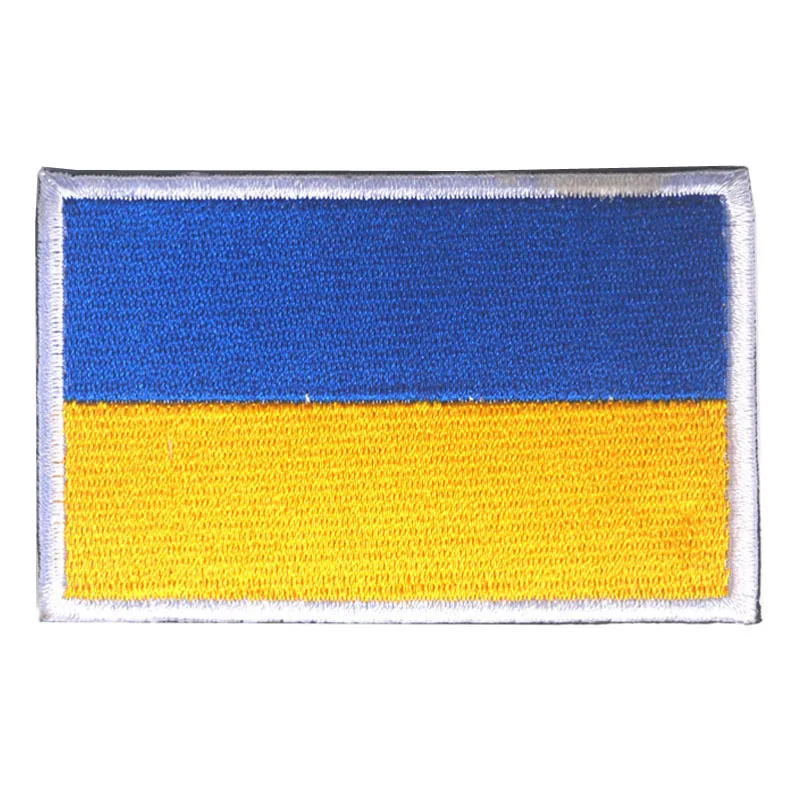Вышитый Флаг украинского флага страны нашивка с крючком и петлей боевые