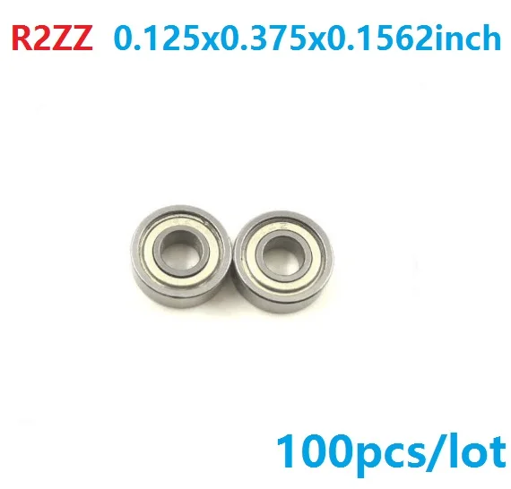 Шариковый подшипник 100 шт./лот R2ZZ R2 ZZ 2Z 1/8 дюйма x 3/8 5/32 двойной щит радиальный