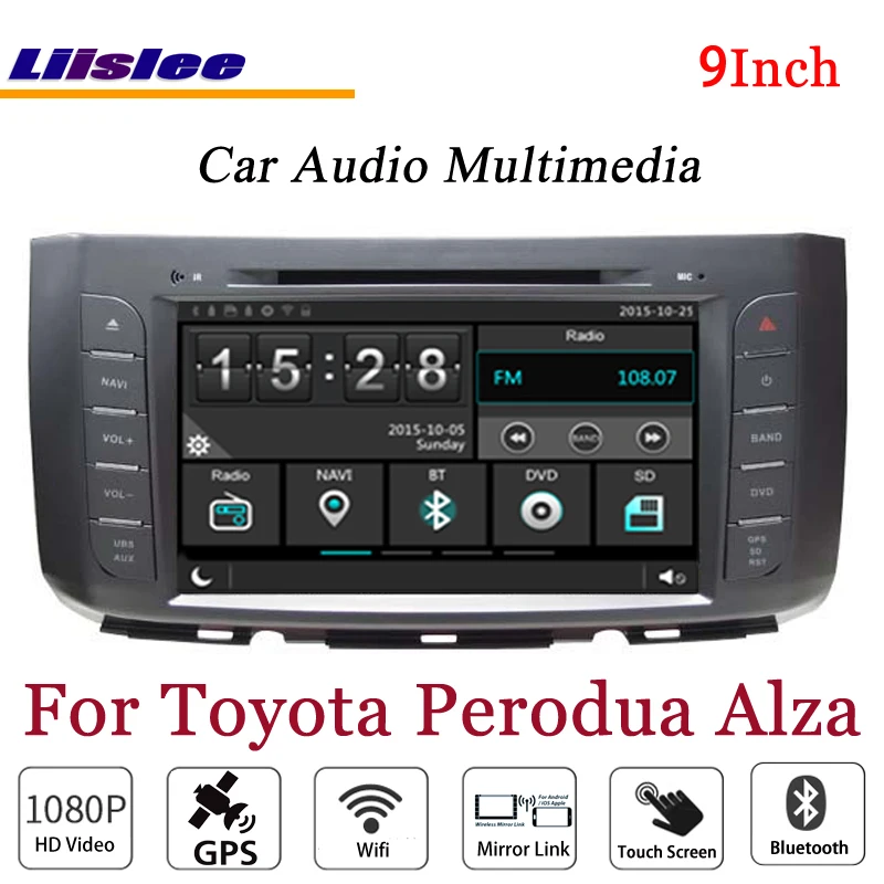 Flash Deal Liislee For Toyota Perodua Alza Stereo Android Radio DVD Player 3G Wifi BT GPS MAP Navigation 1080P System Original NAVI Design 1