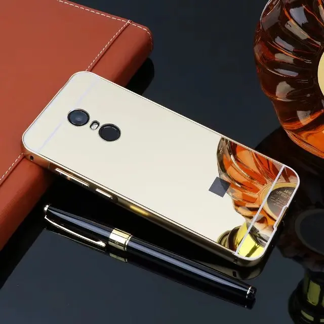 Для Xiaomi Redmi 6A ультра легкий металлический корпус с алюминиевой оправа из сплава, зеркальная задняя крышка для Xiaomi Redmi 6 Pro Redmi Note 7 Чехол