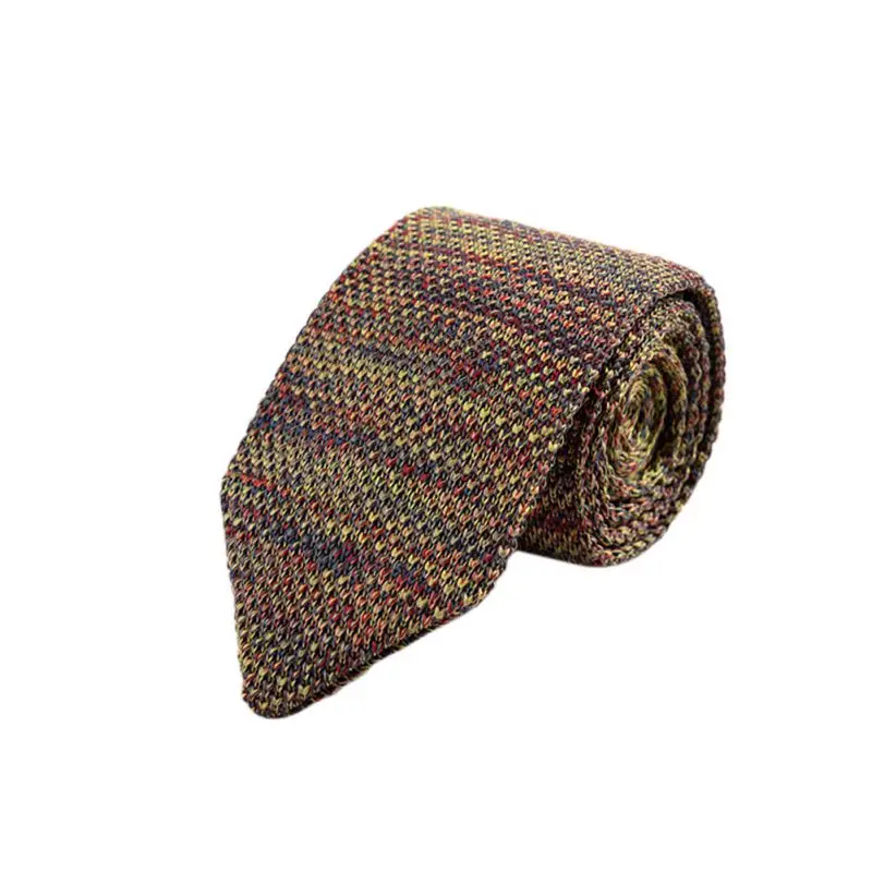 Модные Для мужчин Красочные Tie Knit Вязаные Галстуки галстук узкий тонкий тощий сплетенный Cravate узкая горловина Галстуки P1 - Цвет: 13