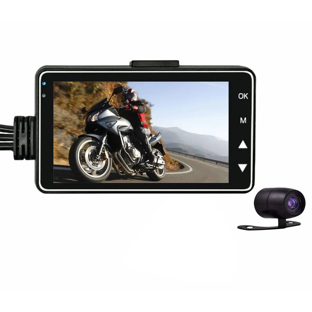 

LCD HD Motorcycle Motorbike Action Dual Camera Video Recorder Waterproof Adopting 4G wide-angle professional lens