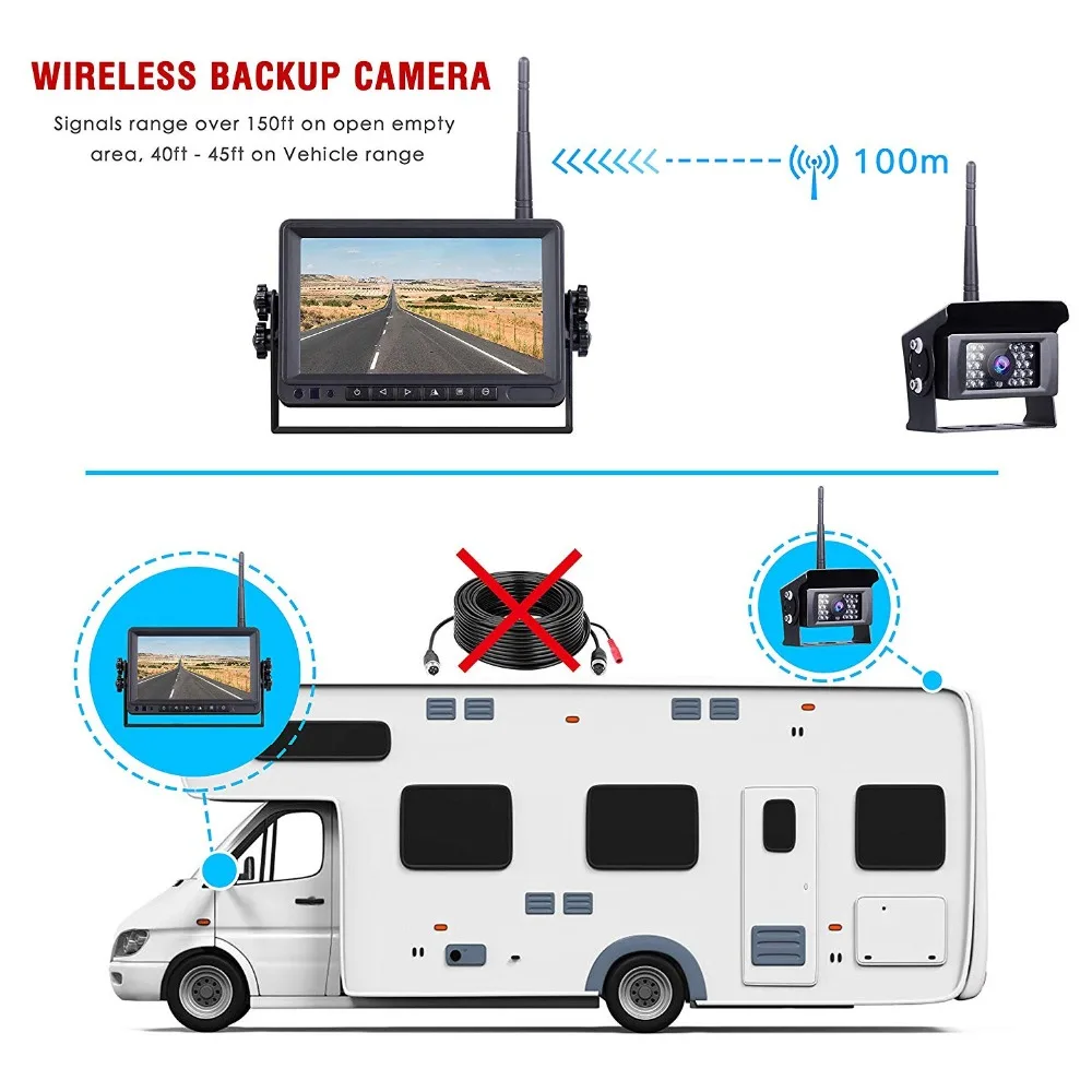  Digital Wireless Backup Camera kit 7