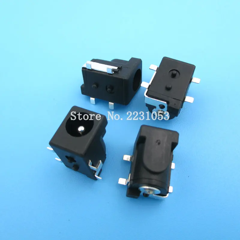 10 шт./лот SMD DC 005 разъем питания постоянного тока DC005 5 5*2 1 мм 2 круглая игла черного
