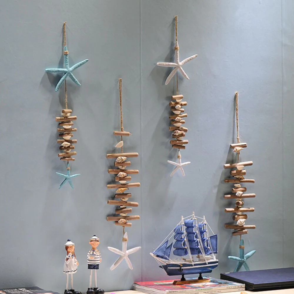 Driftwwood seahorse подвеска Морская звезда домашнее подвесное украшение в средиземноморском стиле Подвеска для DIY Дисплей Настенный декор