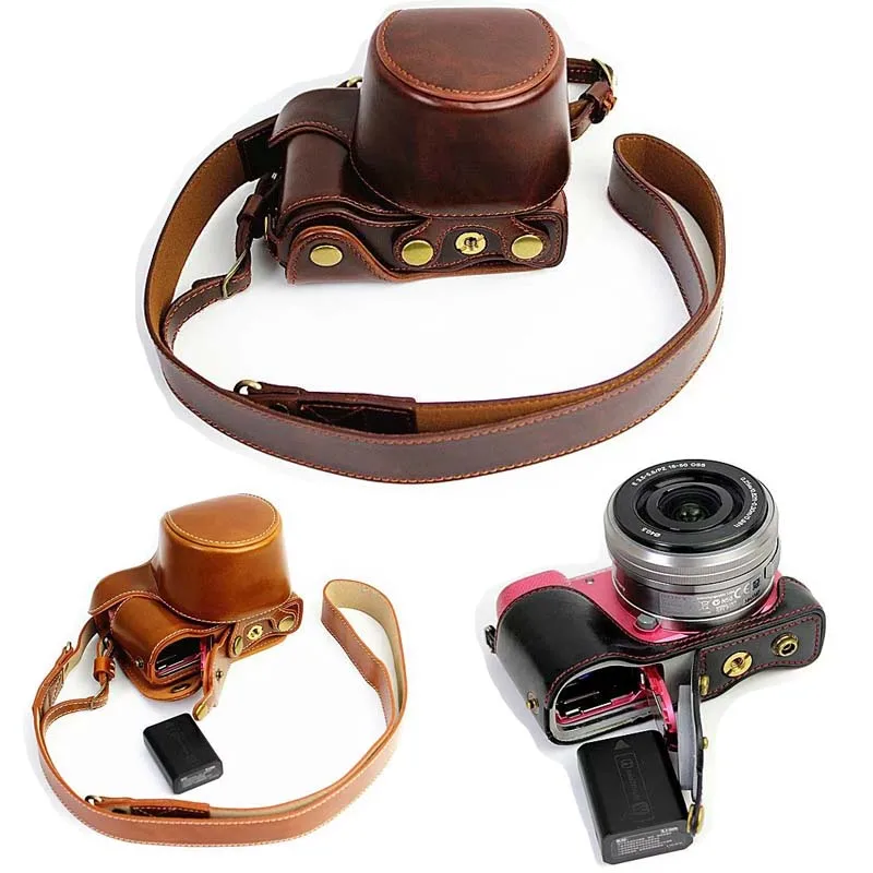 5 Colors Digital Camera Leather Case Cover For Sony A5100 Camera Case