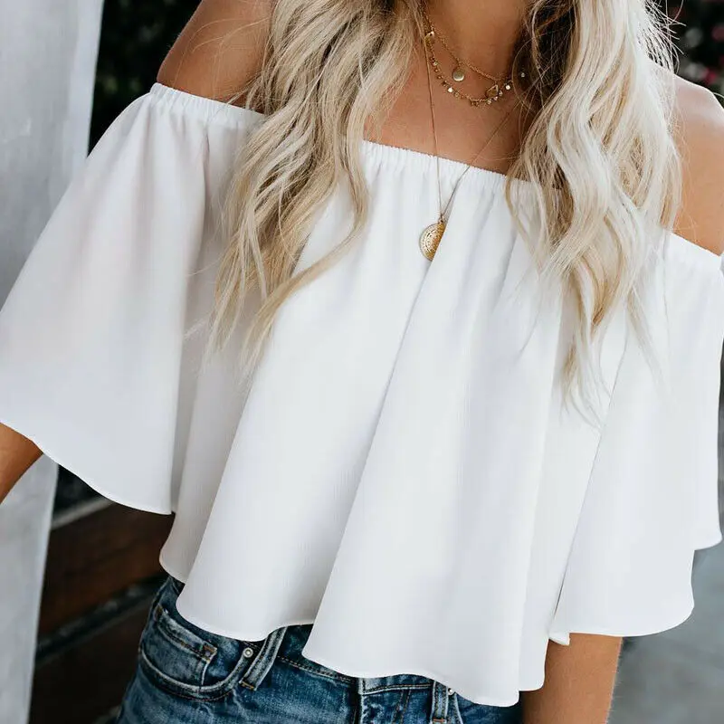 

Women Summer Casual Natural Soild Sleeveless Sling Ruffles Blouse Tops Ruffle Sleeve Plain Tops Baggy Blouse Ladies