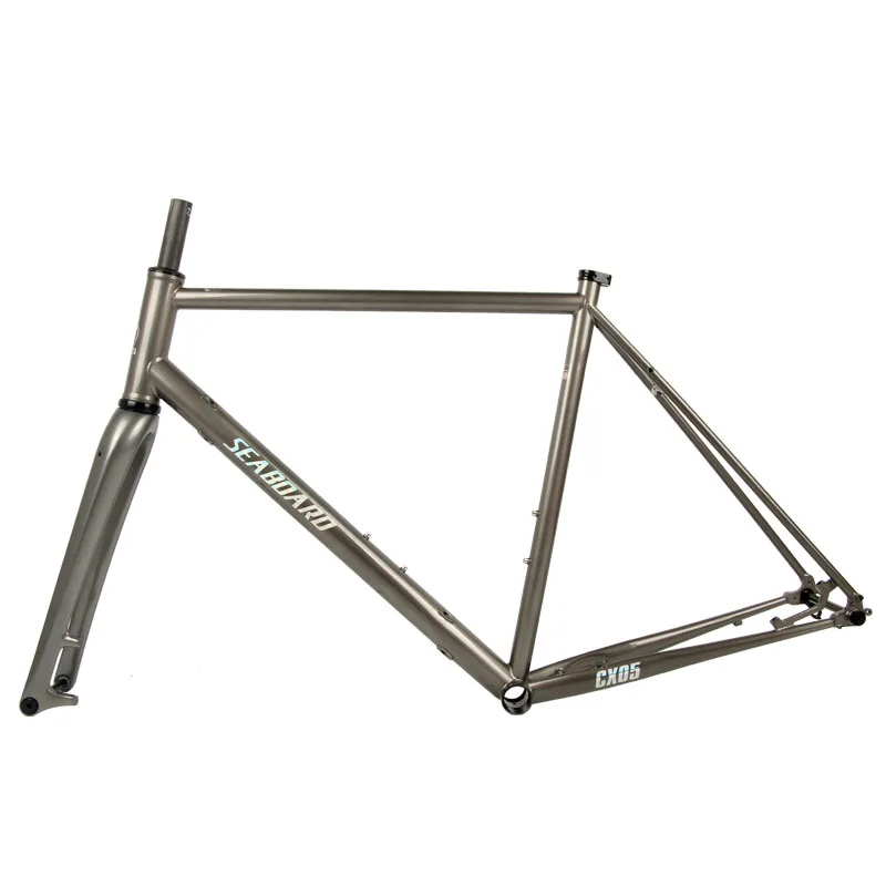 Cheap Seaboard Tsunami Chromoly Steel Road Bike Cyclocross Frameset Frame Carbon Fork Thru Axle Cr-mo Steel CX Gravel 700C Frame 2
