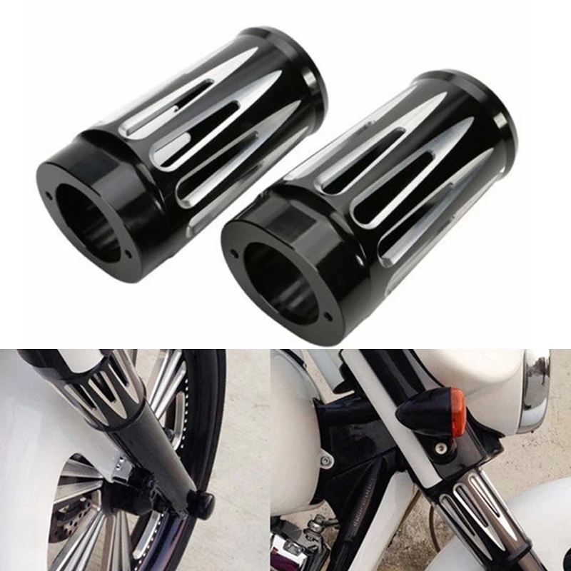 Harley parts CNC Deep Edge Cut Billet Aluminum Fork Boot Slider Cover