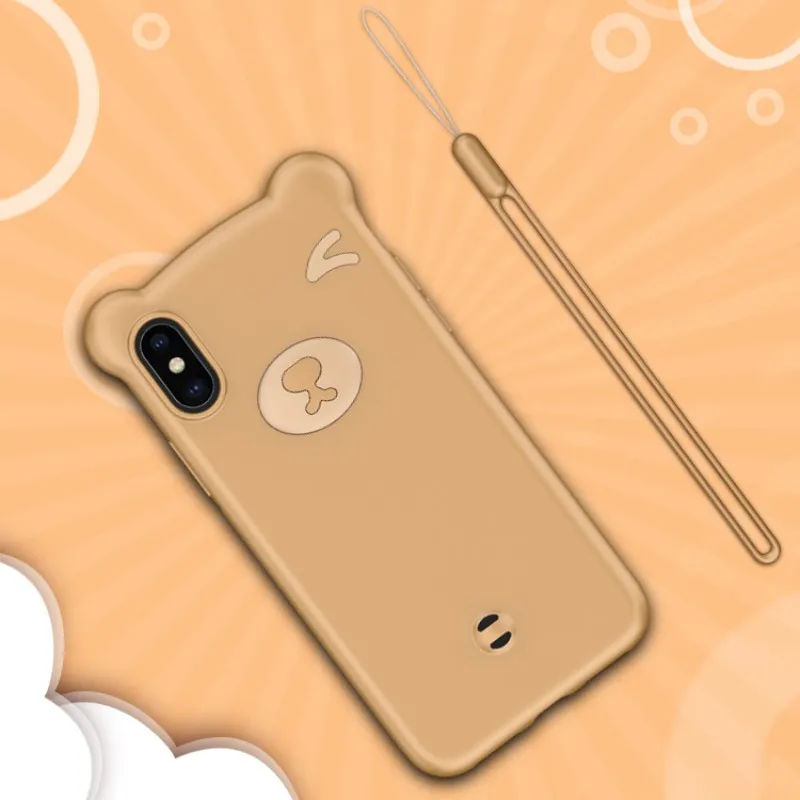 conew_3d bear silicon case for iphone x xs max xr cover soft liquid shell cute animal phone case for iphone 6 6s 7 8 plus guard cover (5)