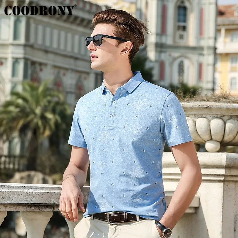 

COODRONY Spring Summer New Business Casual Men's T-Shirts Famous Brand Tshirt Cotton T Shirt Men Short Sleeve T-Shirt Men S95052