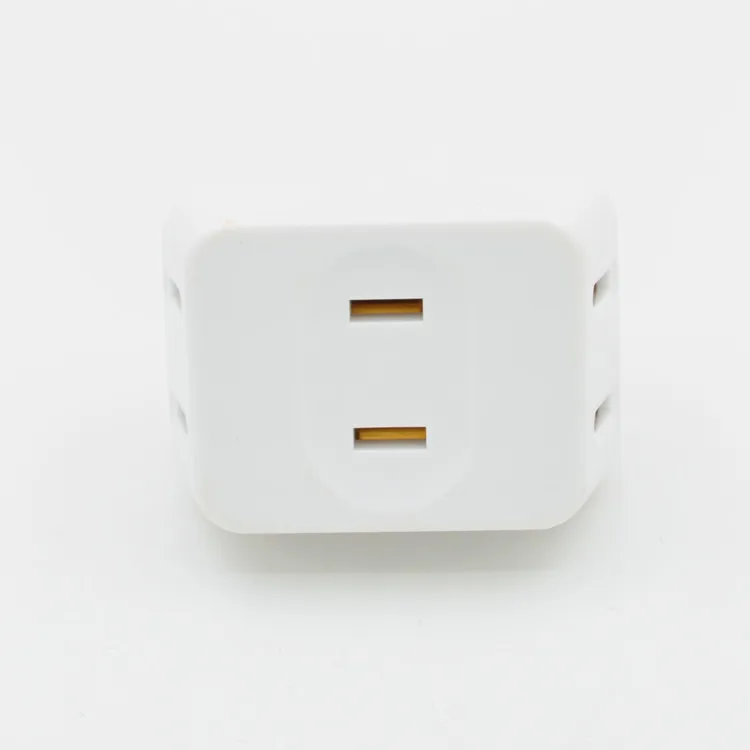 

White Splits a 1-way Outlet Into a 3-way Outlet US Plug Wall Converter Adapter Transform Plug usb wall socket us