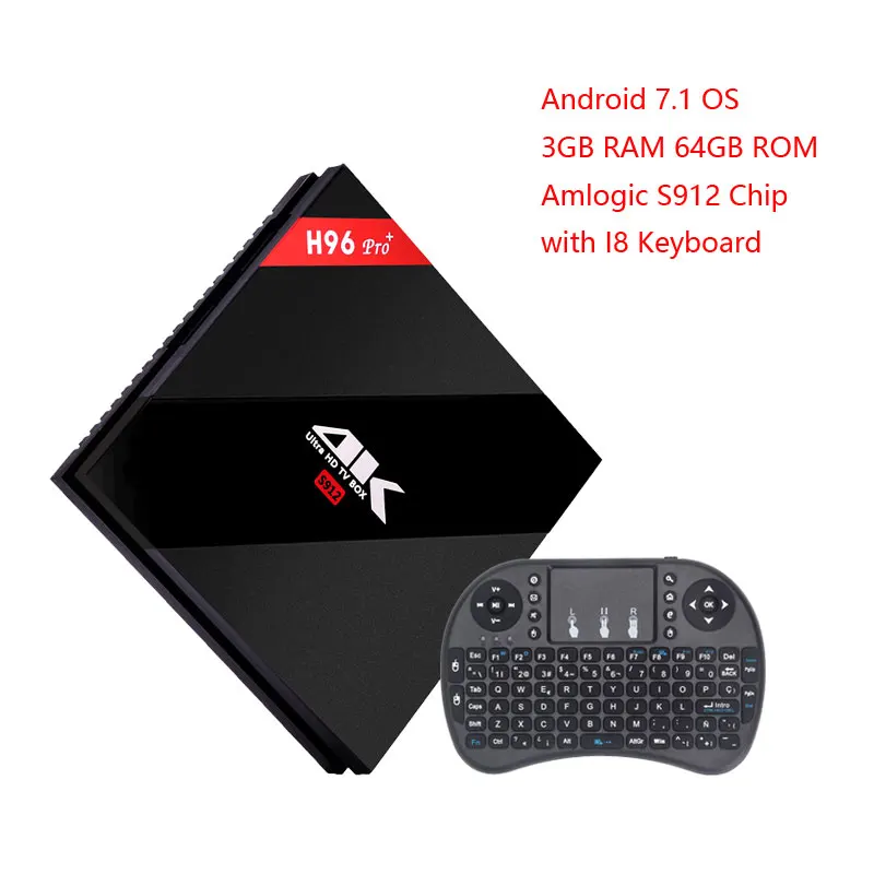 3GB 64GB TV BOX I8 H96 Pro Plus ТВ BOX Android 7,1 3 Гб оперативной памяти, 64 ГБ Смарт ТВ коробка Octa Ядро Amlogic S912 5G Wi-Fi 4K BT4.1 H.265 IPTV Set-top BOX, 3 Гб оперативной памяти, 32 Гб встроенной памяти - Цвет: 3GB 64GB TV BOX I8