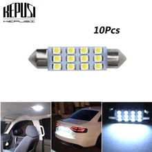 Buy 10X Festoon C5W LED Bulbs 36mm 39mm 41mm 12SMD 3528 1210 Car Interior LED Dome Light Bulbs Auto Map Reading Lamp White 12V Free Shipping