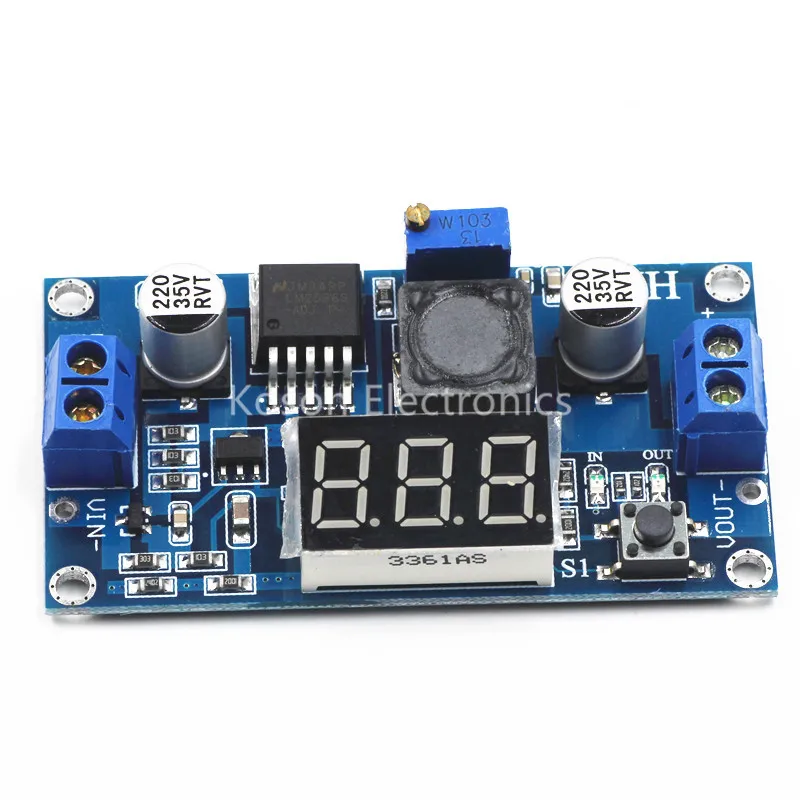 

LM2596 LM2596S power module + LED Voltmeter DC-DC adjustable step-down power supply module with digital display
