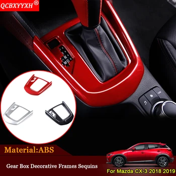 

QCBXYYXH Car-styling Auto Gear Shift Box Sequins Cover Trim Stall Decoration Strip Car Sticker Internal For Mazda CX-3 2018 2019