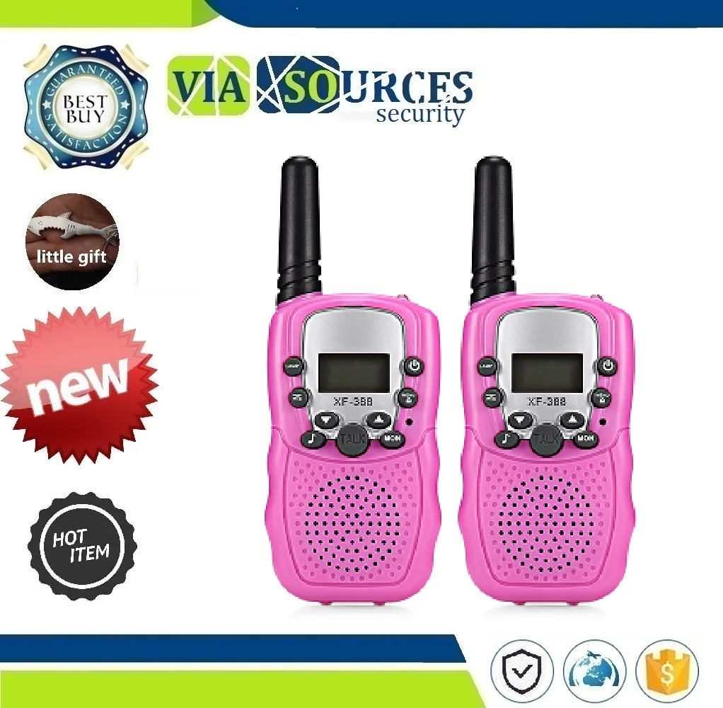 

Talkies 2-Way Radio 3KM Range 8 Channels With Adjustable Volume Levels 2pcs Baby Monitor XF - 388 Children Walkie