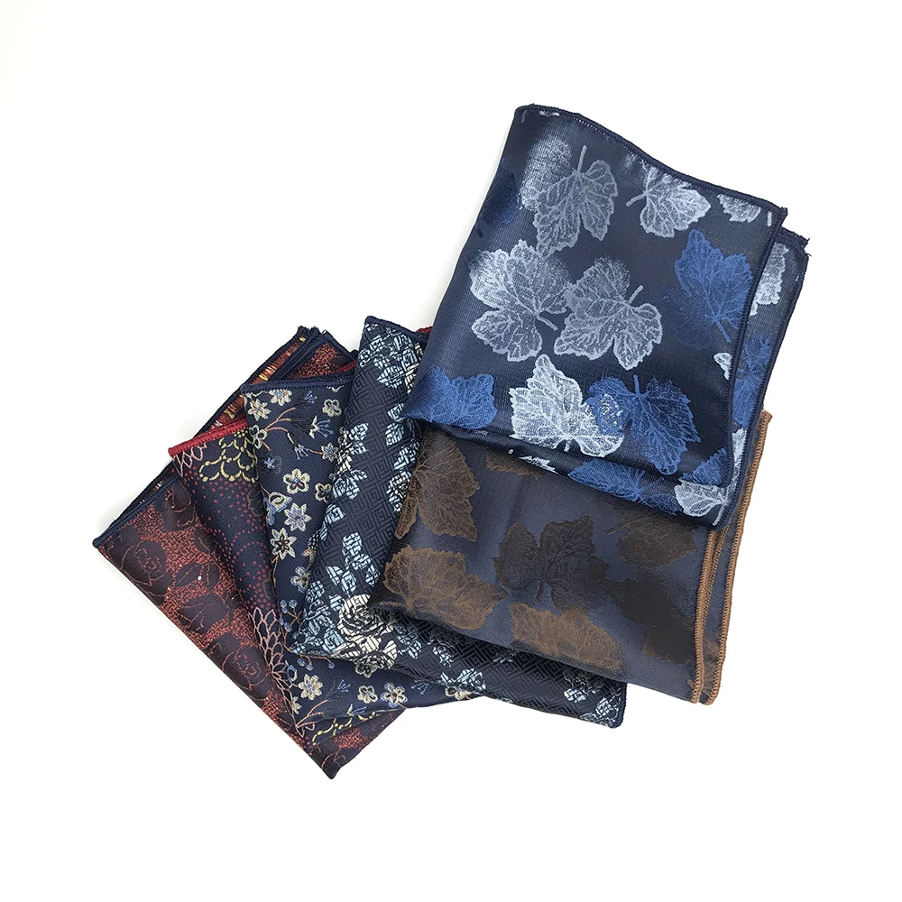 

2019 New Arrived 100% Polyester Woven Pocket Squares for Men Matching Necktie Bowtie Available