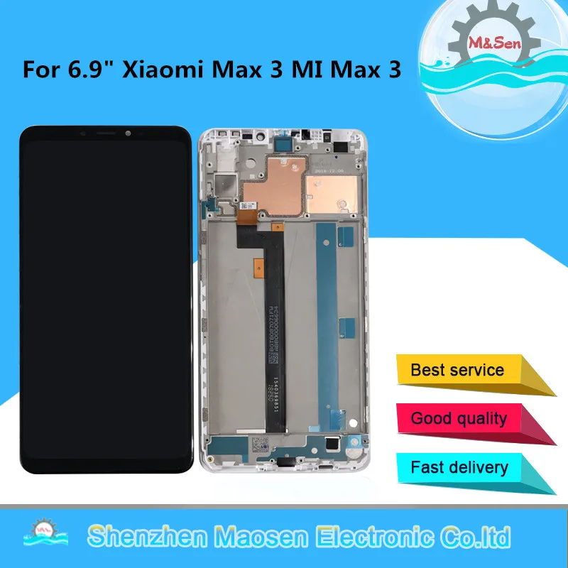 Оригинальный ЖК дисплей M & Sen 6 9 дюйма для Xiaomi Max 3 MI Max3 с рамкой и дигитайзером