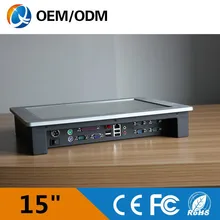 15» embeded ip 65 panel mount touch screen Resolution 1024×768 panel pc/industrial computer with Intel D525 1.8GHz