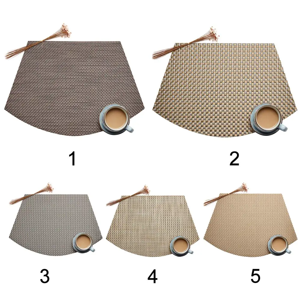 4pcs Dining Table Placemats Heat resistant Wedge Placemats Stain