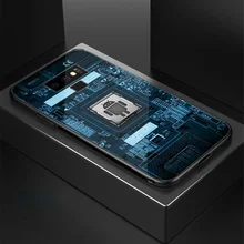 Окрашенный стеклянный чехол для Samsung galaxy Note 9 из закаленного
