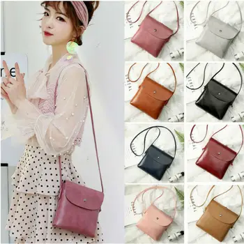 

Fashion Womens Faux Leather Handbags Small Crossbody Bag Vintage Messenger Bag Shoulder Bag