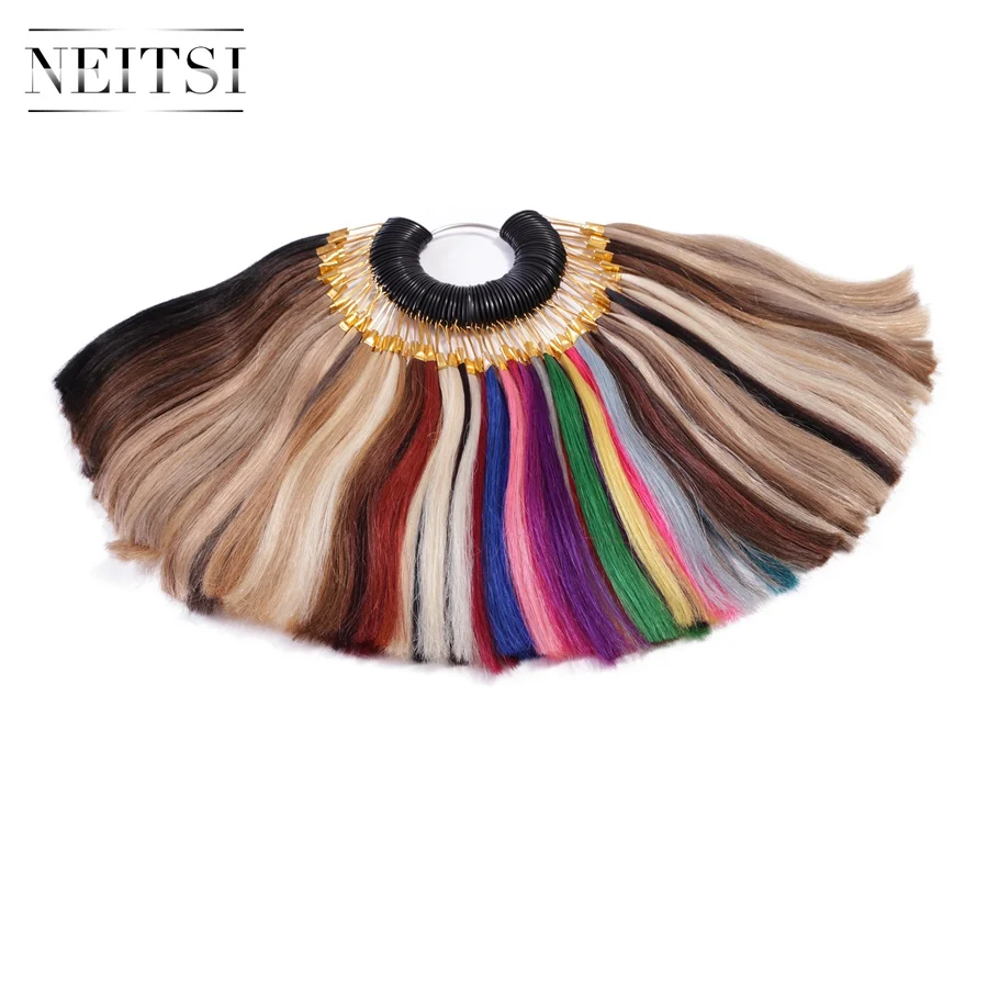 

Neitsi Human Hair 85 Color Rings/Color Charts For Human Hair Extensions & Salon Hair Dyeing Sample Can Be Dyed Fast Shipping