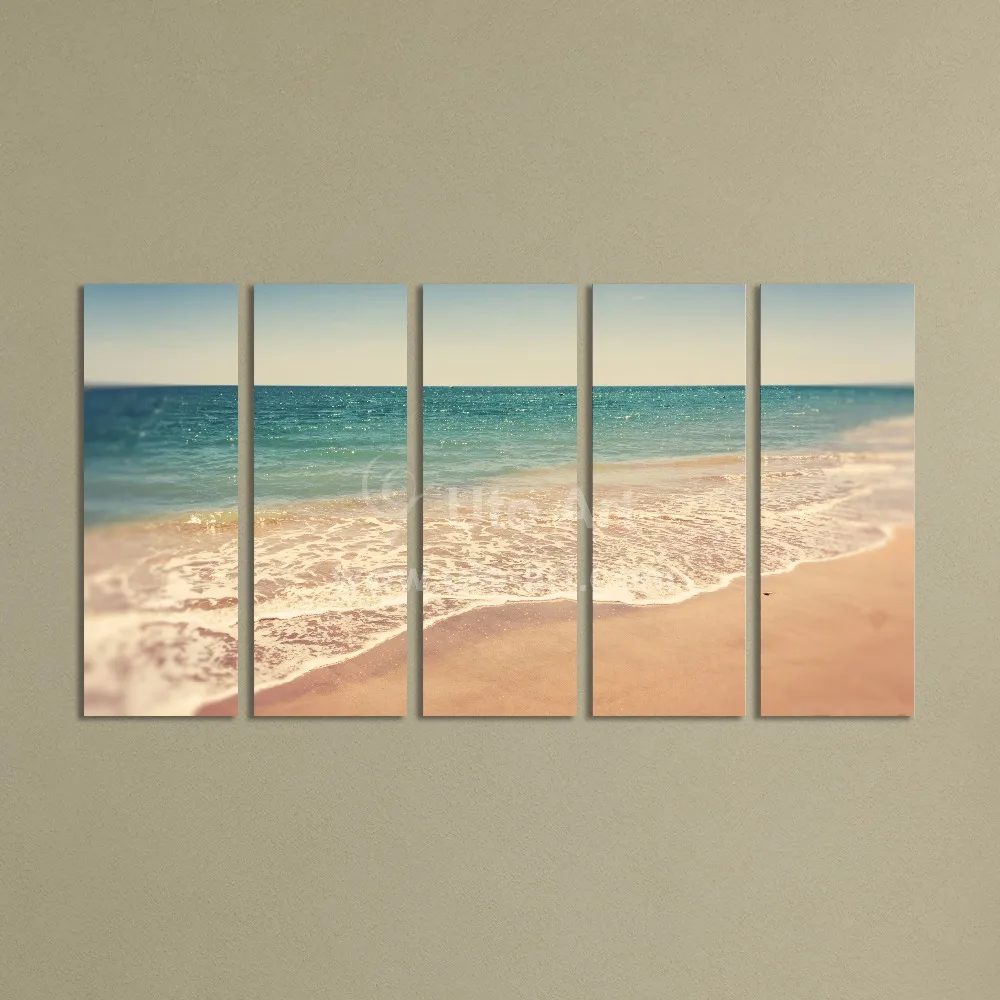 modern 5 panel wall art painting ocean beach decor canvas modern 5 panel wall art painting ocean beach decor canvas