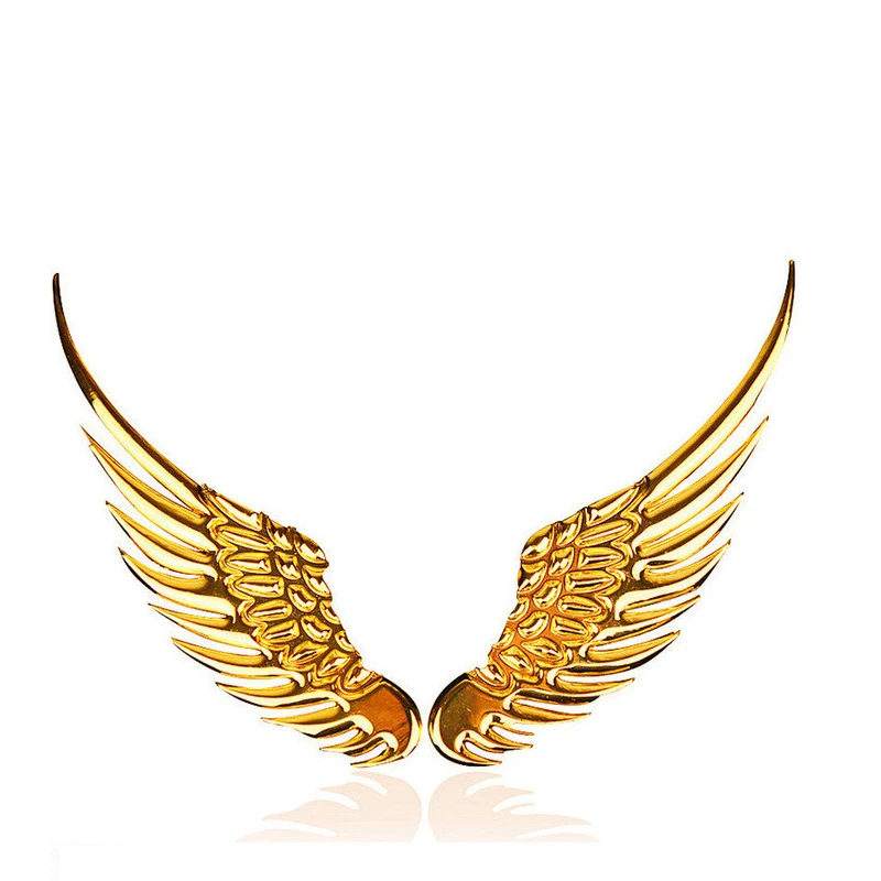 Car Stickers Wings Of Angels Metal Logo Stickers Body Trim Personalized