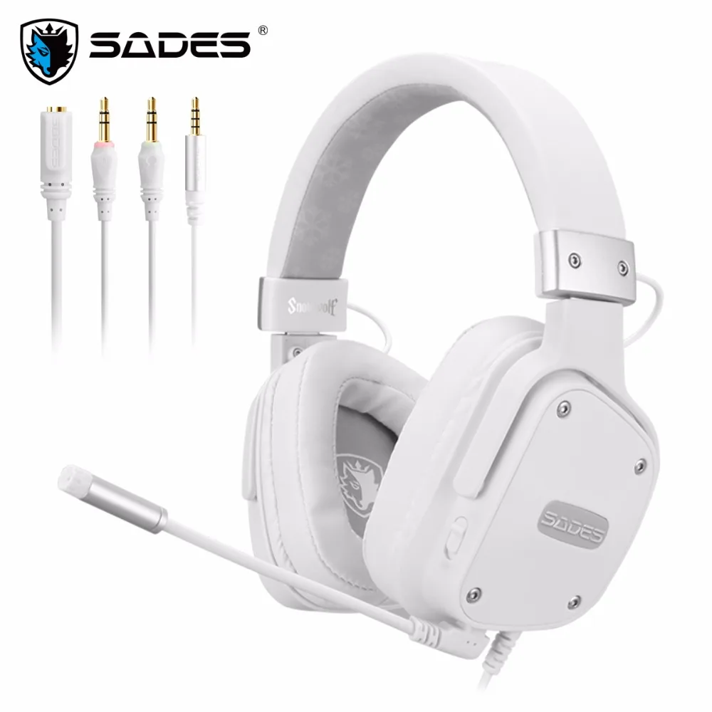 SADES Snowwolf игровая гарнитура наушники 3 5 мм для ПК/ноутбука/PS4/Xbox One (версия 2015)/Nintendo