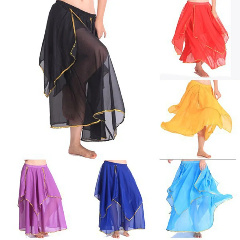 2018 Wholesale new women cheap belly dance skirt chiffon dancing costume for sale