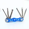 Kit d'outils de réparation de vélo de route de montagne multifonction Portable 6 en 1, clés hexagonales 3/4/5/6mm, outils de cyclisme ► Photo 1/4
